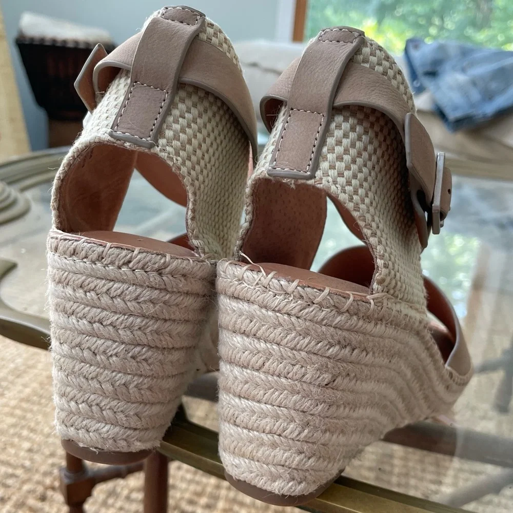 Gentle Souls Espadrille Strap Platform Wedge Sandals size 9 - Picture 2 of 11
